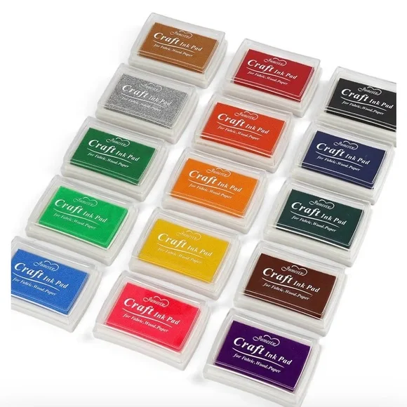 15 Washable Colors Craft Ink Pads - Picture 1 of 4